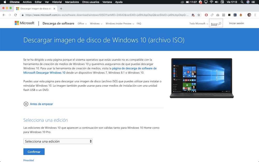 Cómo Descargar Las Imágenes Iso Oficiales De Windows 10 8 Y 7 Gratis 0321