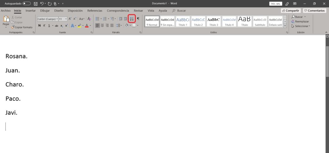 Cómo ordenar alfabéticamente en Word tusequipos com